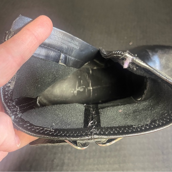 Franco Sarto Buckle Adorned Black Ankle Boots 5.5M EUC PRICE FIRM - Picture 9 of 11